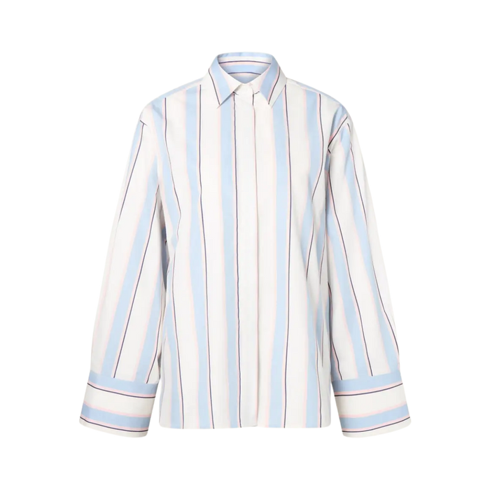 Classic Poplin Shirt - Sky Blue Stripe