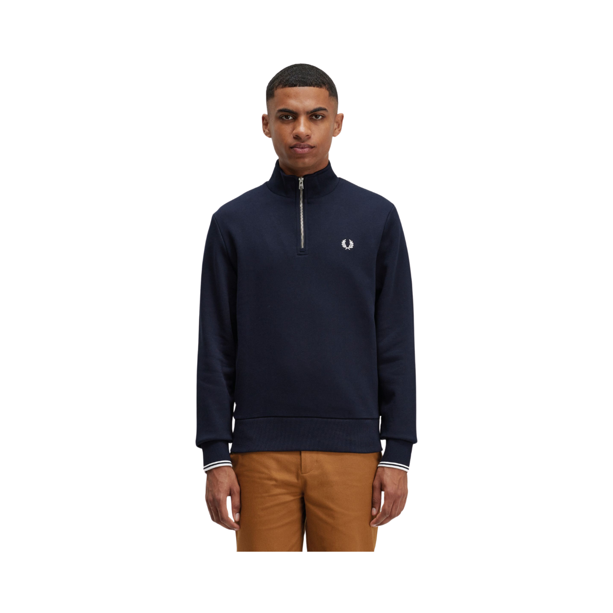 HALF ZIP SWEATSHIRT - Navy