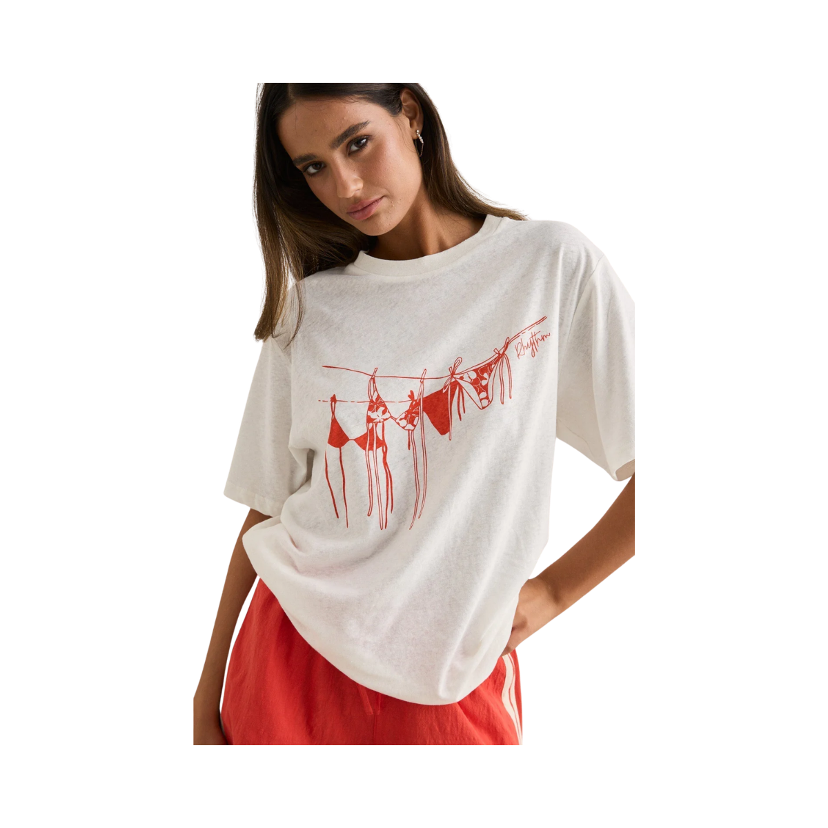 Melia Oversized T-Shirt - red