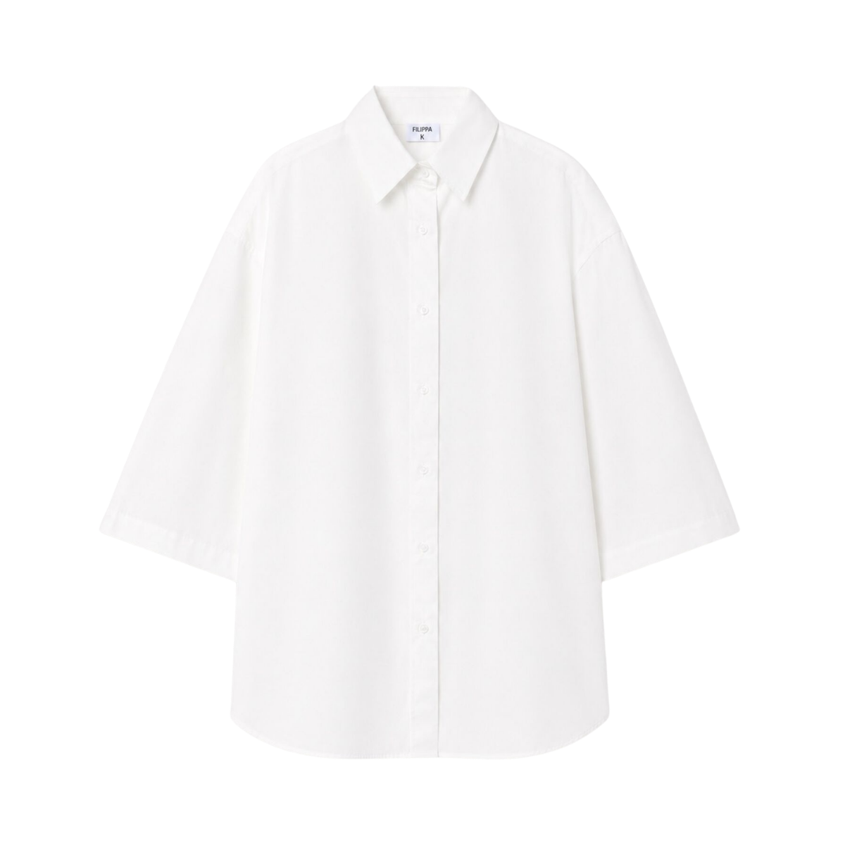 Oversized Short Sleeve Shirt - White