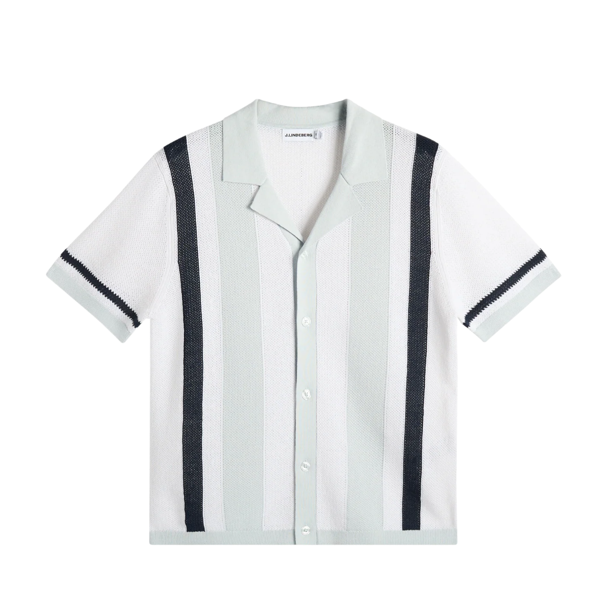 Remus Resort Collar Knit Polo - Skywriting