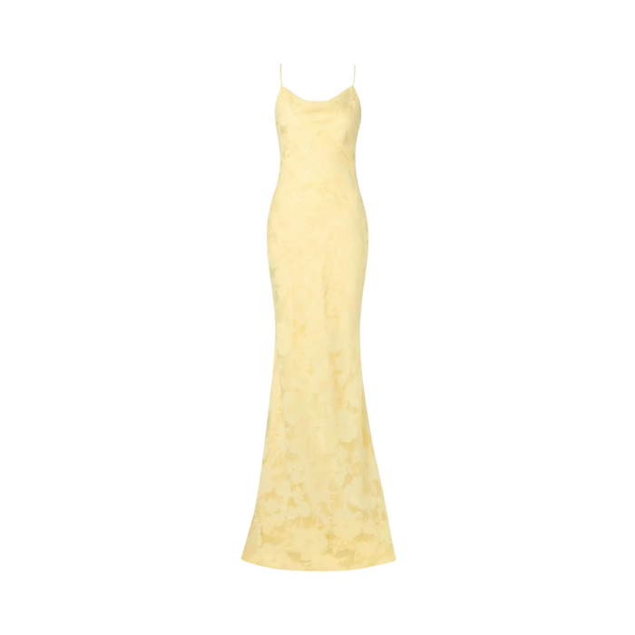 Sorelle Lace Slip Maxi Dress - Light Lemon