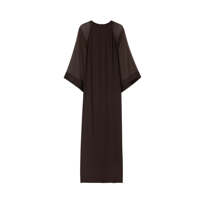 Sheer Raglan Kaftan - Dark Chocolate