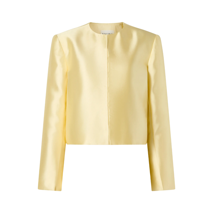Ruthie cropped long sleeve blouse - Light Lemon