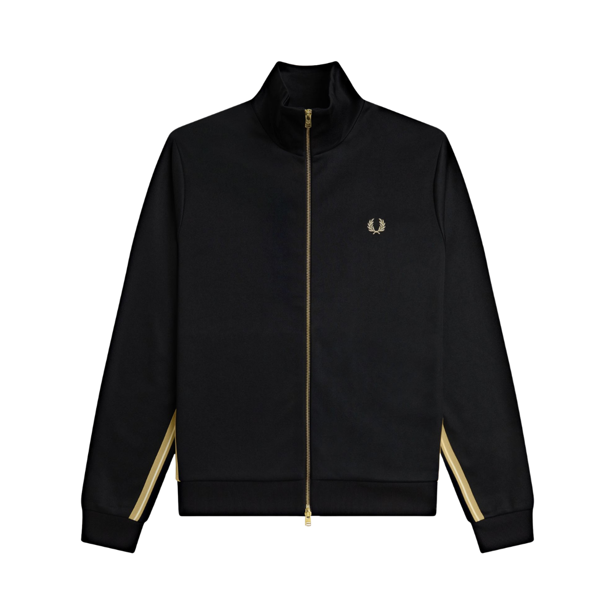 Stripe Tape Track Jacket - Black/Champagne