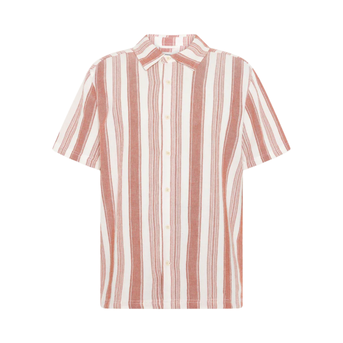 Cotton Striped Shirt - Red Stripe