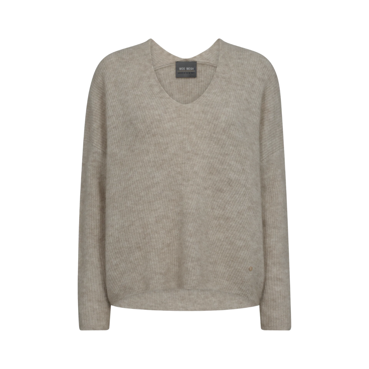 Thora V-Neck Knit - Feather Gray
