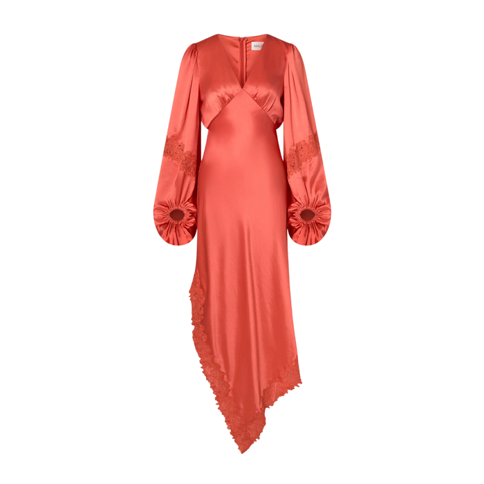 Seema Lace Maxi Dress - Coral