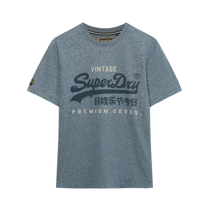 Vl Heritage Relaxed Tee - CLY Denim Blue Marl