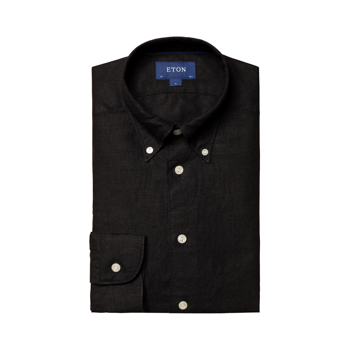 Linen poplin shirt - Black