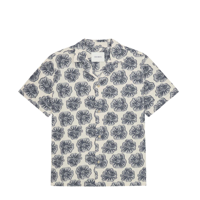 Dahlia Jacquard SS Shirt - Blue