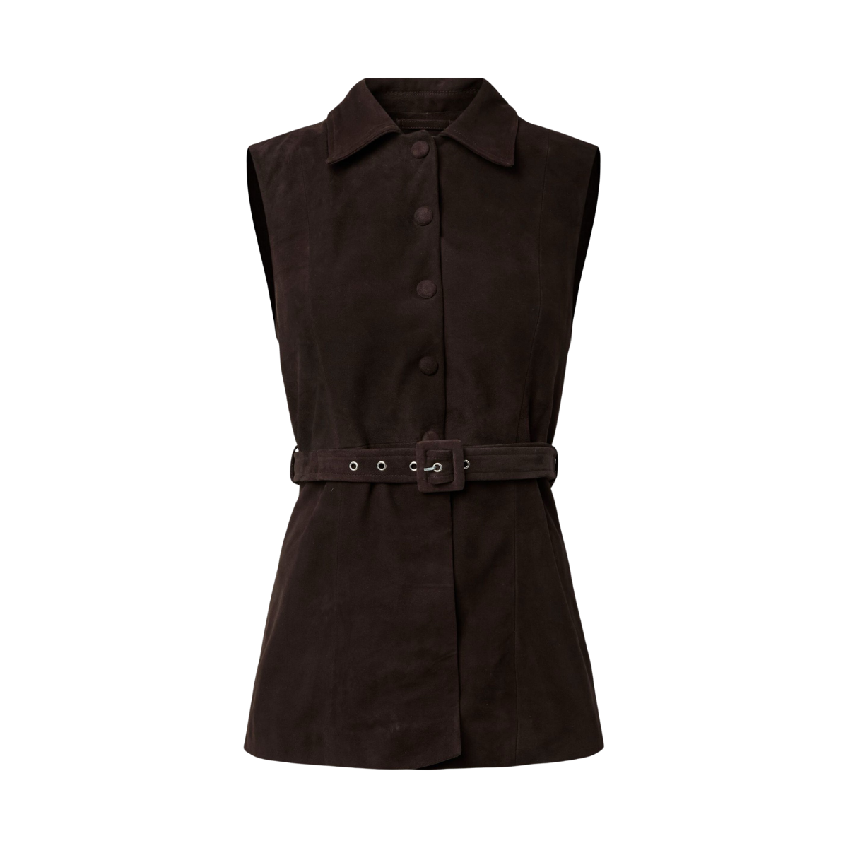 YASRie Suede Waistcoat - Coffee Bean