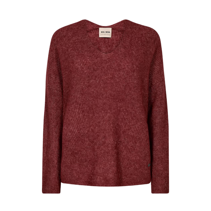 Thora V-Neck Knit - Russet Brown