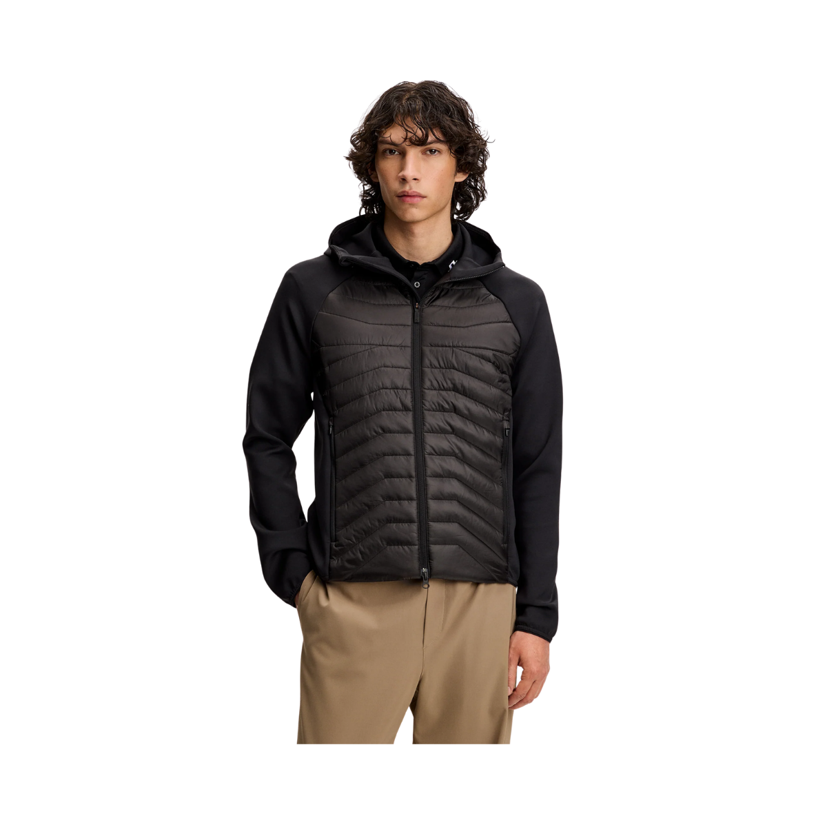 Heyden Quilt Hybrid Hood - Black