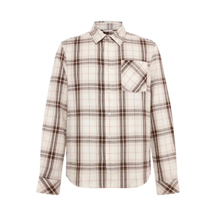 Dune Regular Check Flannel Shirt - Creme Check