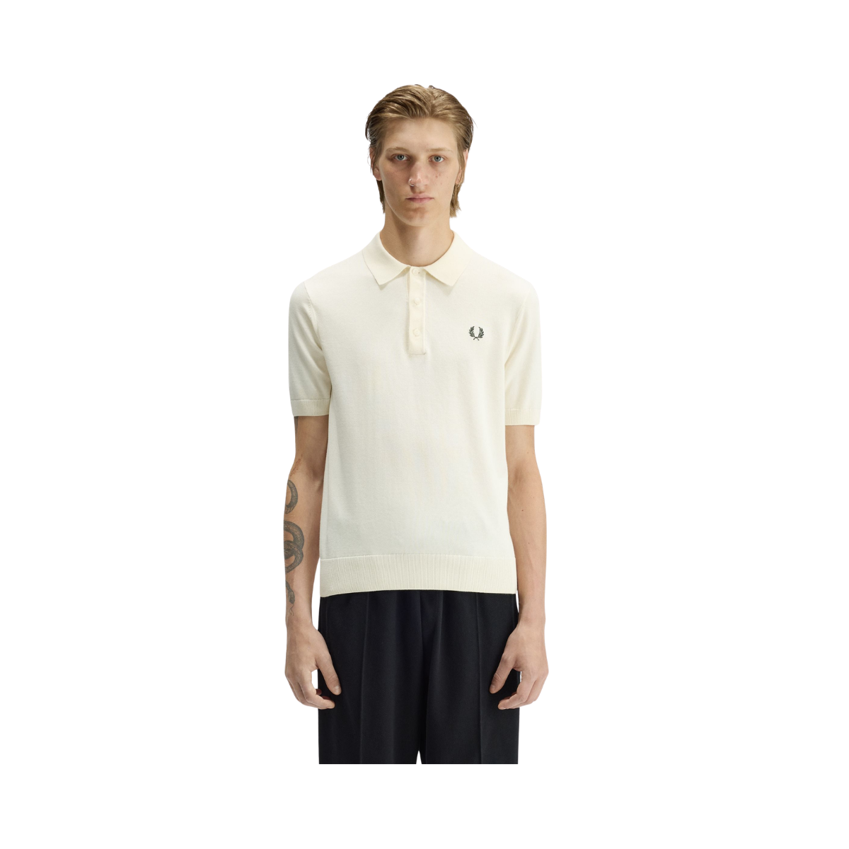 Cotton Knitted Shirt - Ecru