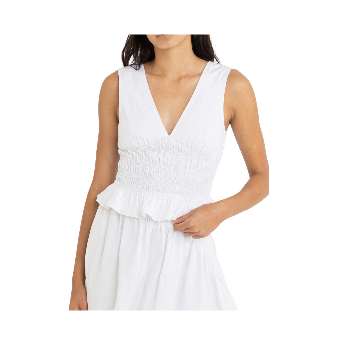 Carlo Smocked Top - CREAM