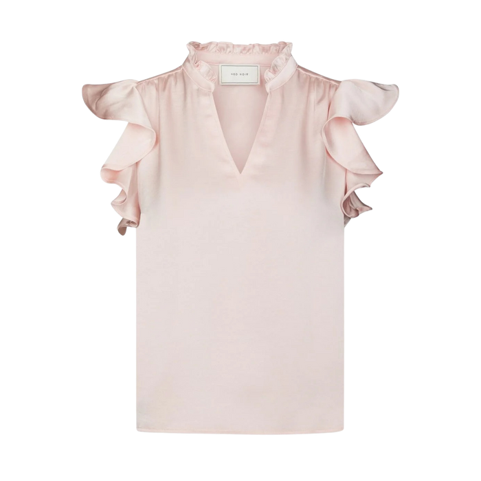 Stella Heavy Sateen Blouse - Light pink