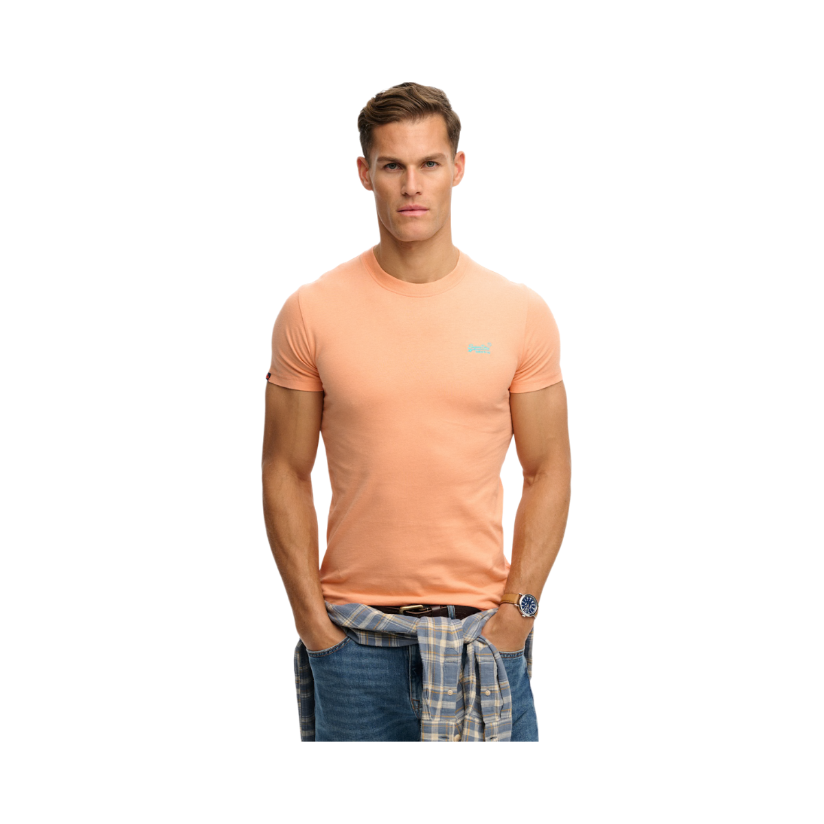 Essential Logo EMB Tee - Coral Reef/Blue