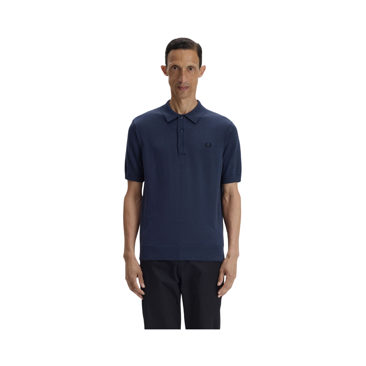 Cotton Knitted Shirt - Dark Airforce