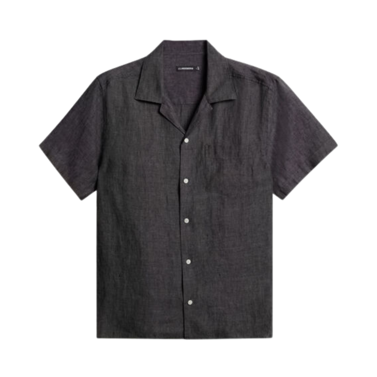 Elio Linen Melange Shirt - Black