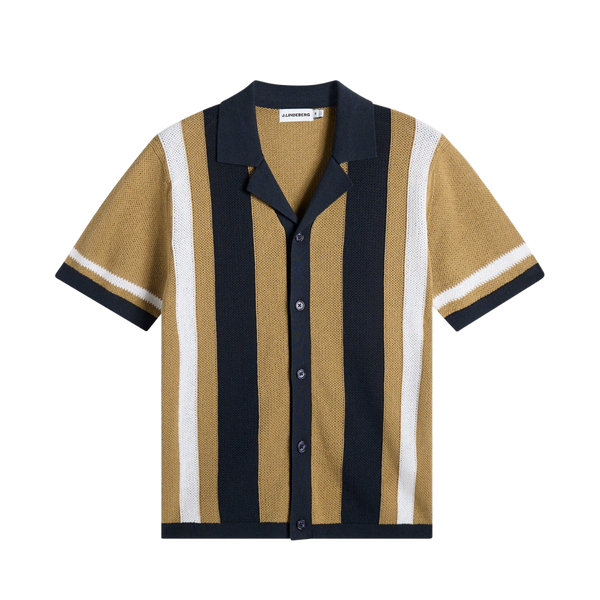 Remus Resort Collar Knit Polo - Kelp