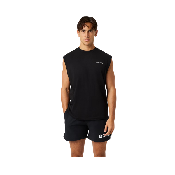 Borg Gym Sleeveless  T-Shirt - Black Beauty