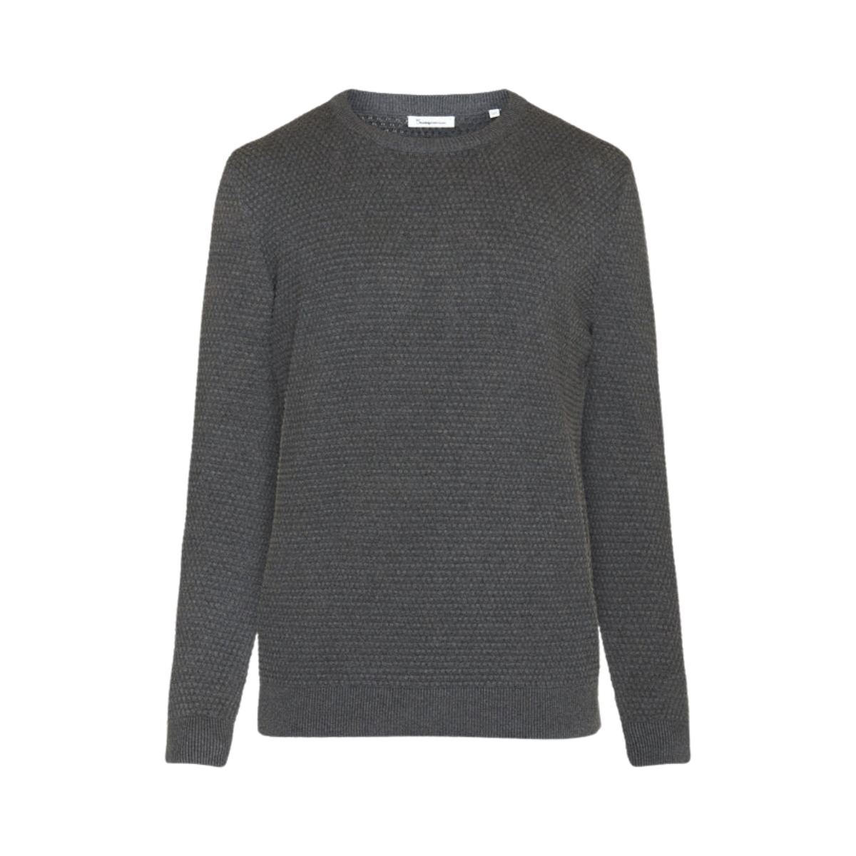 Bubble Knit Crew Neck - Dark Grey Melange