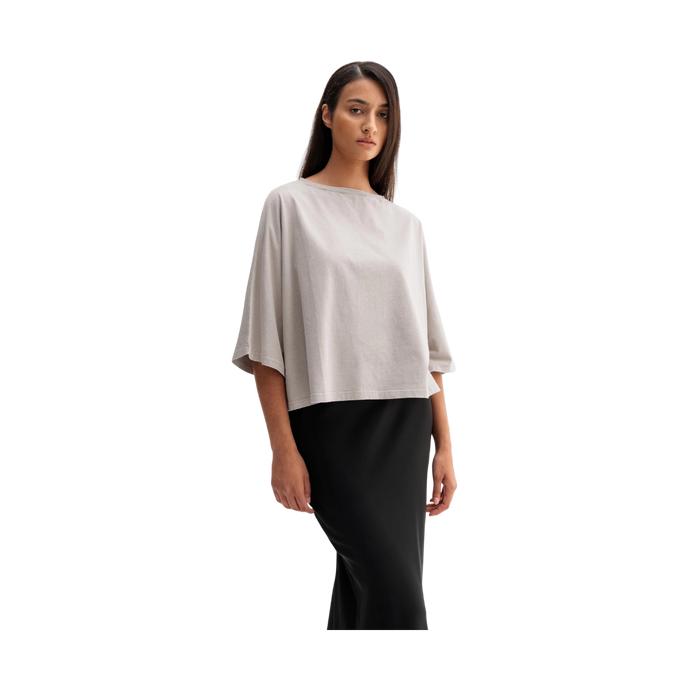 Thea Jersey Tee - Washed Greige