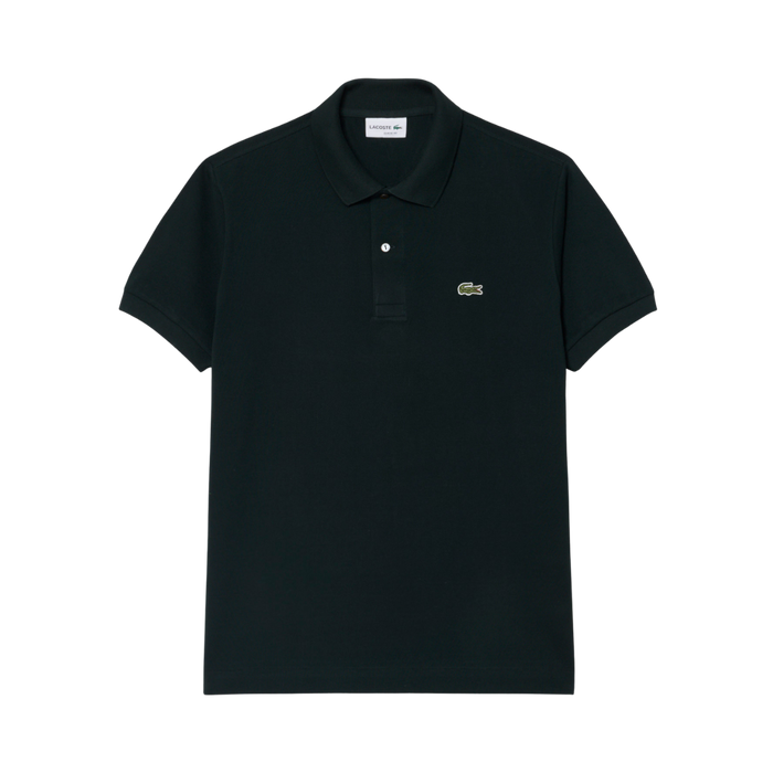 Short Sleeved Ribbed Coll - Dark green