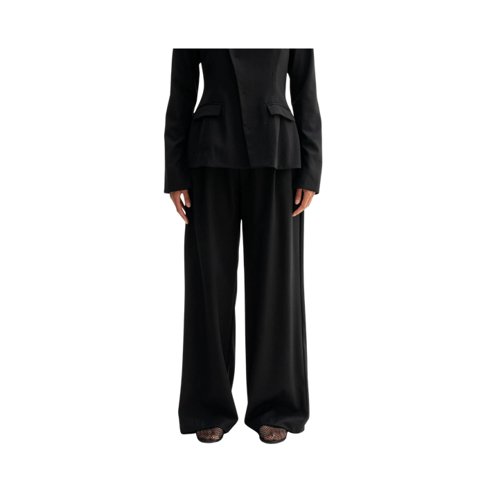 Mel Heavy Wool Trousers - Black