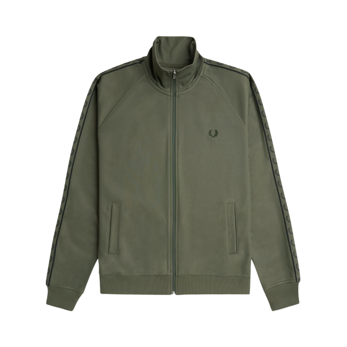 Contrast Tape Track Jacket - Green