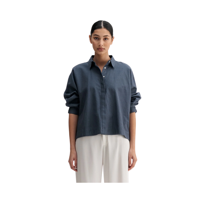 Gigi Oxford Shirt - 11 Blue Grey