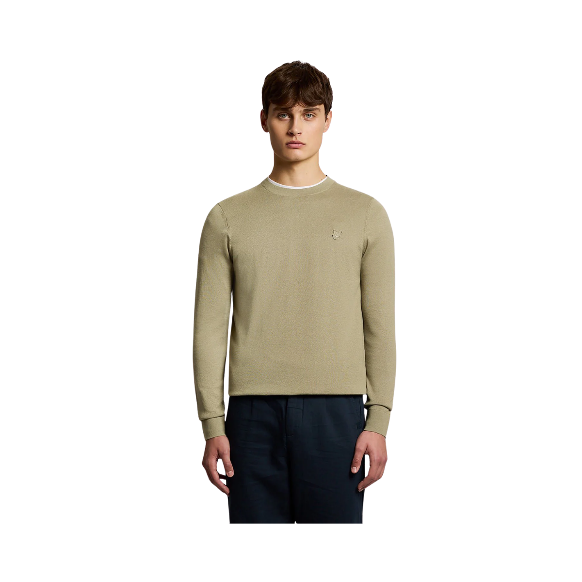 Tonal Superfine Crew Neck - Sage Uniform