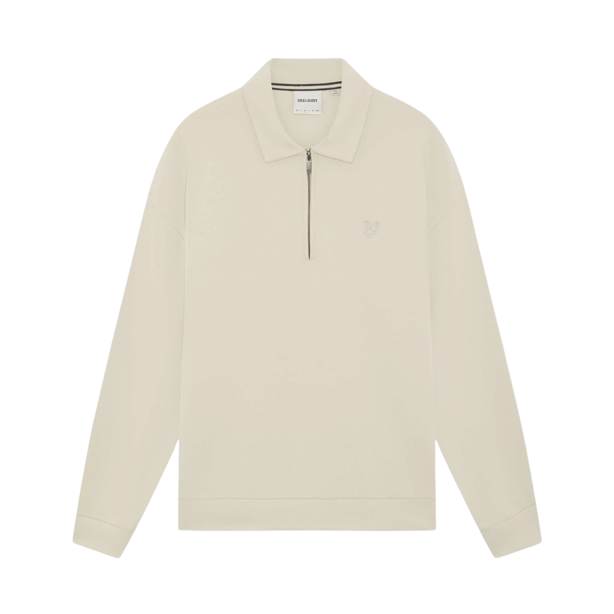 Relaxed Collared Interlock Sweatshirt - Birch