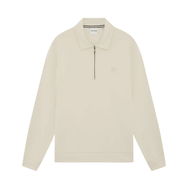 Relaxed Collared Interlock Sweatshirt - Birch
