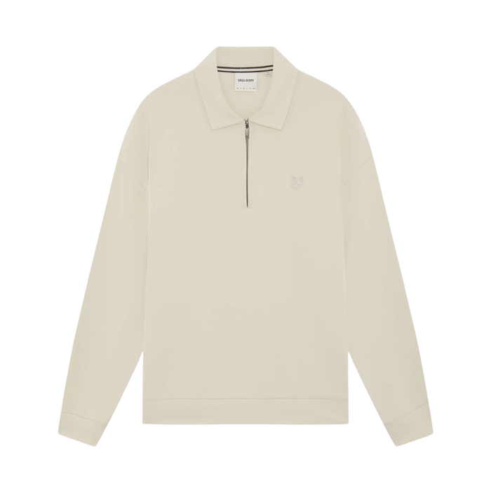 Relaxed Collared Interlock Sweatshirt - Birch