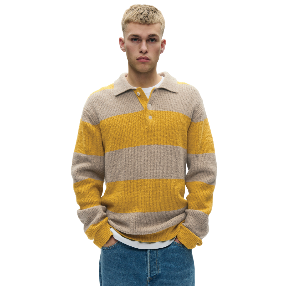WWKimse polo - 304641 Golden palm stripe