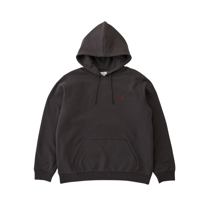 One Point Hooded Sweatshirt - Deep Brown