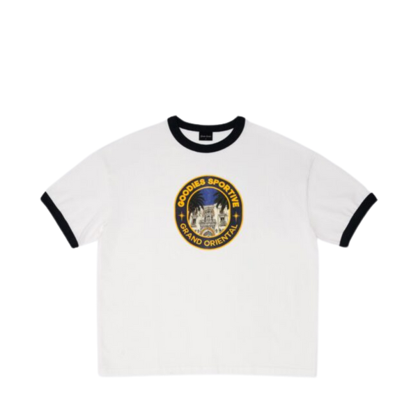 Grand Oriental Ringer Tee - WHITE/NAVY