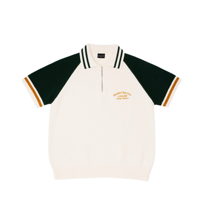Biker Premium Knit - Green/Ecru