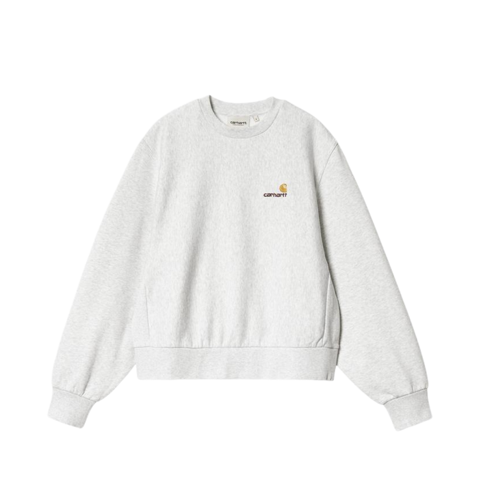 W' American Script Sweat - Ash Heather