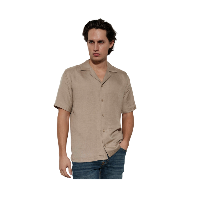 Elviro Linen S/S Shirt - Sand