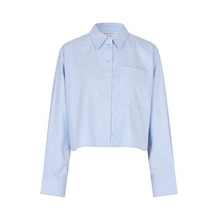 Baulo Cropped Shirt - 5117 Cashmere blue