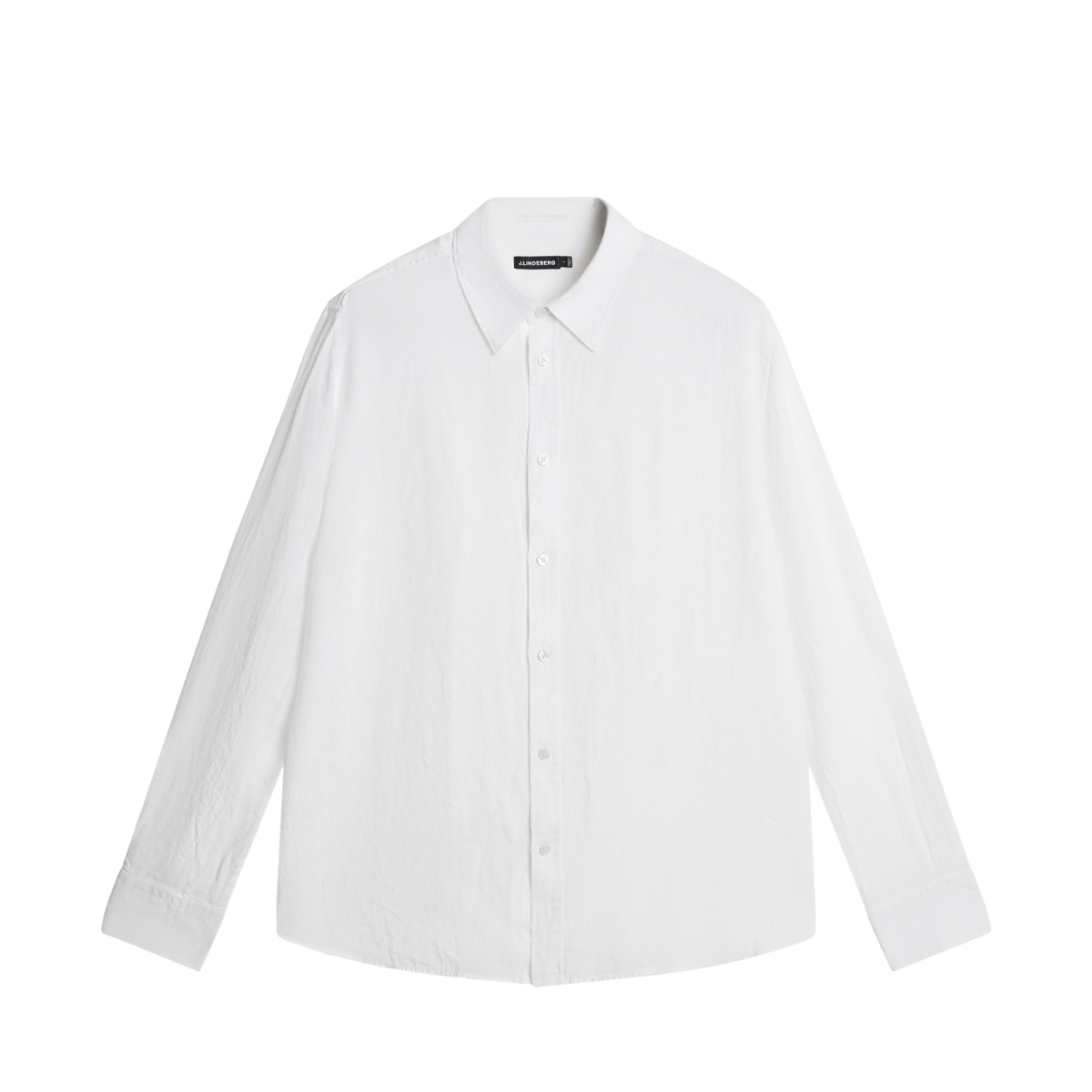 Reg LS Linen Melange Shirt - White