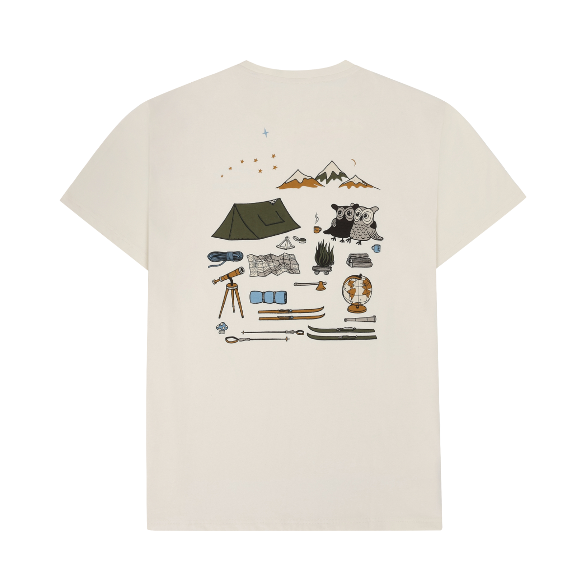 Back Print T-Shirt - Egret