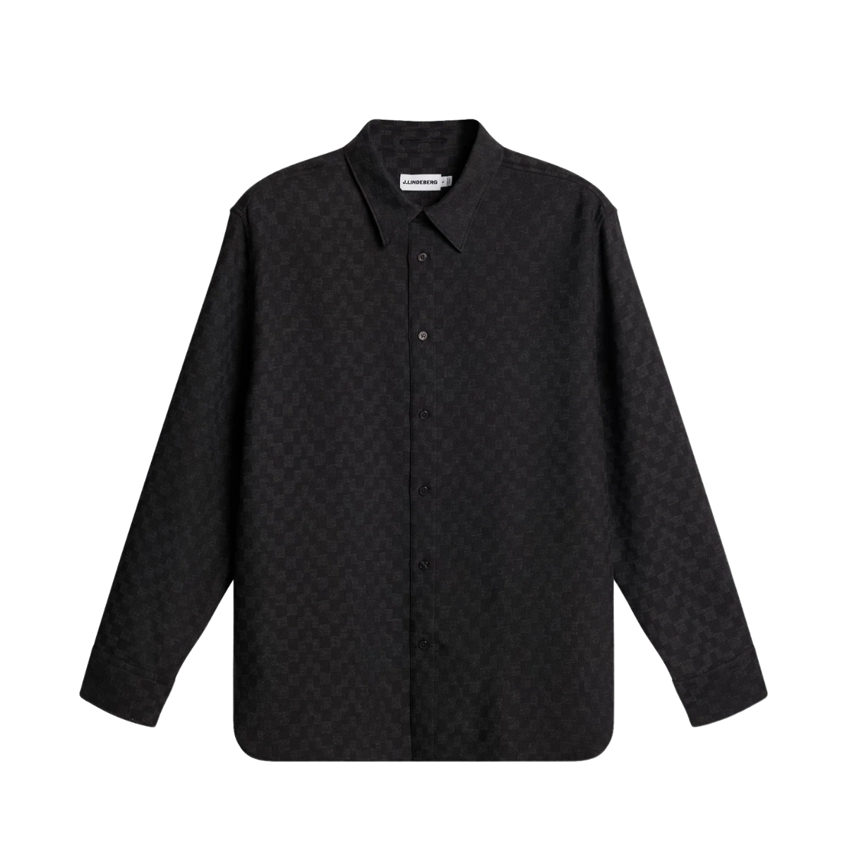 Reg LS Jacquard Shirt - Asphalt