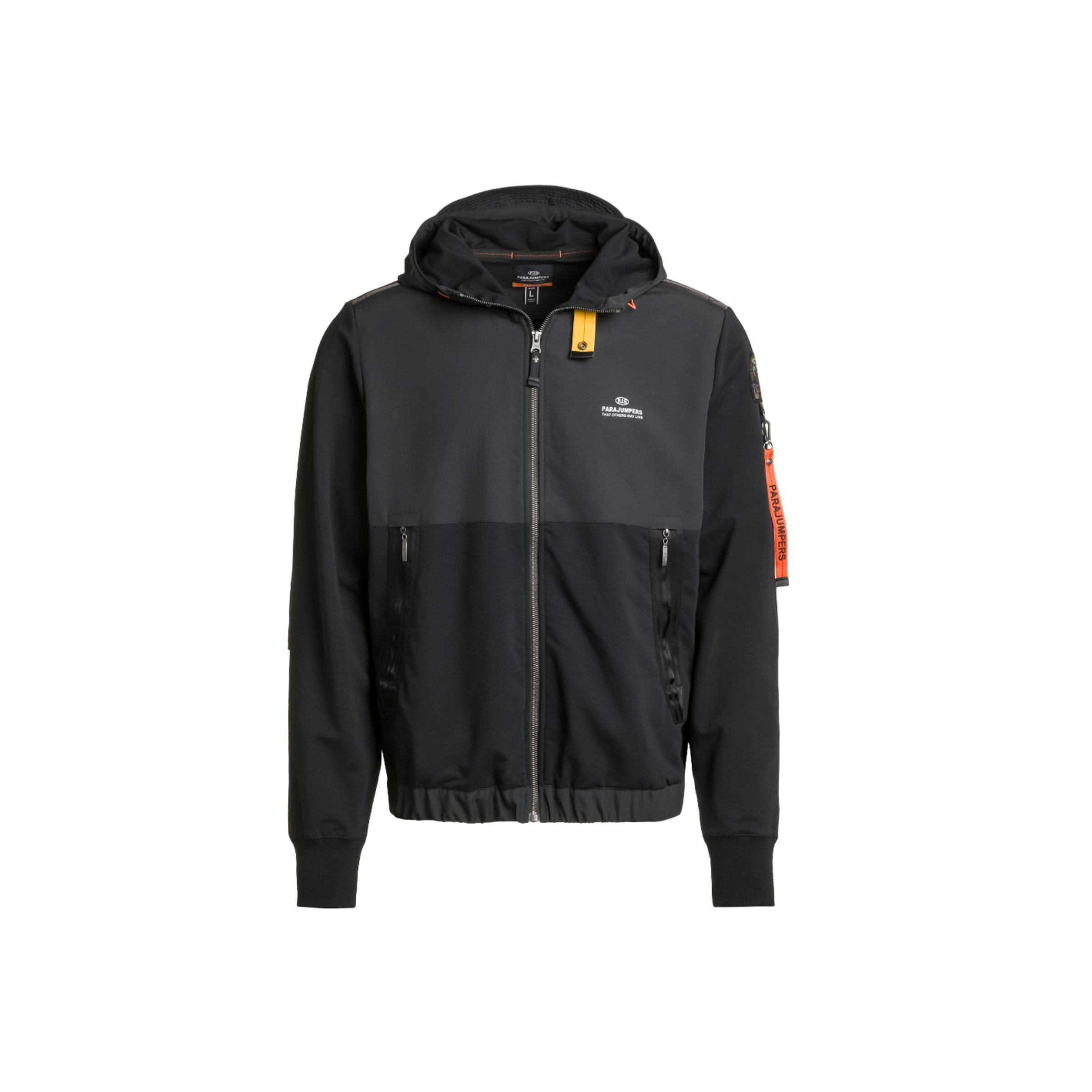 Trident Fleece/Nylon Hooded Sweatshirt - Black