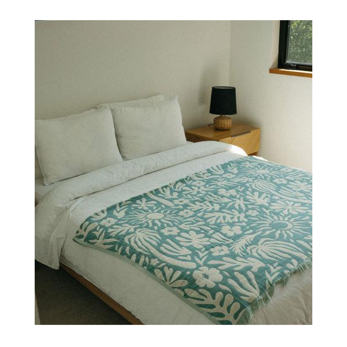 SUNNY DRIFTWEAVE BLANKET - Dusty Blue