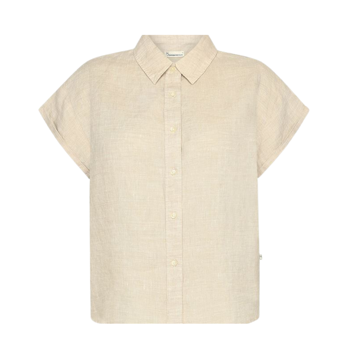 Aster Fold-Up Linen SS Shirt - Light Feather Gray